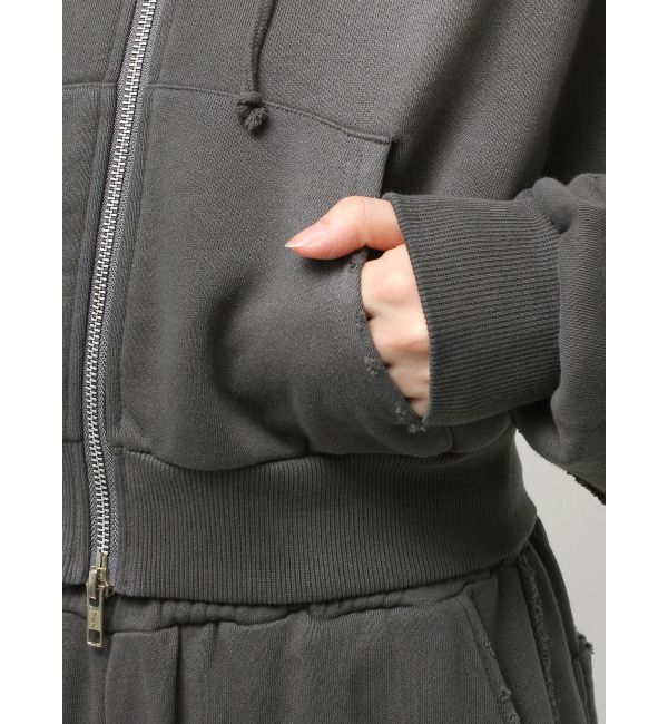 EMODA「シェービングショートジップフーディ」|パーカー|