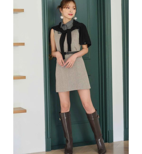 MERCURYDUO「ヘリンボーンタイトミニジャンスカ」|ワンピース|