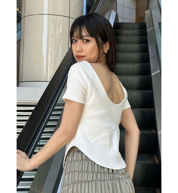 MURUA「バックシャンリブカットソー」|Tシャツ・カットソー|