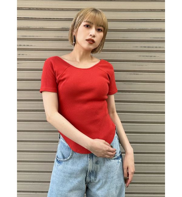 MURUA「バックシャンリブカットソー」|Tシャツ・カットソー|