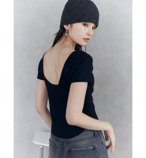 MURUA「バックシャンリブカットソー」|Tシャツ・カットソー|