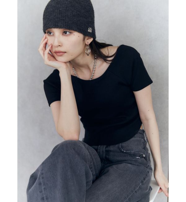 MURUA「バックシャンリブカットソー」|Tシャツ・カットソー|