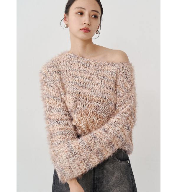 MURUA「MIXシャギールーズニット」|ニット・セーター|ベージュ
