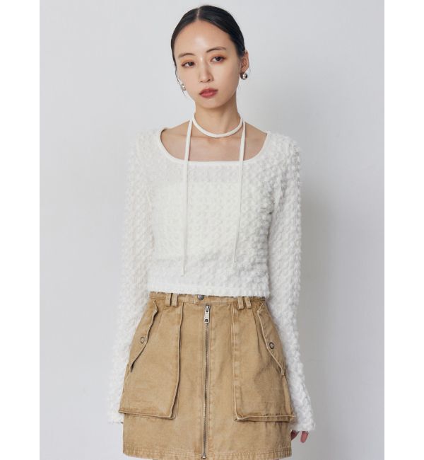 MURUA「リボンタイフェザートップス」|Tシャツ・カットソー|