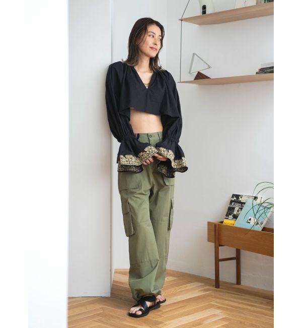 Ungrid「ショートエンブロイダリーブラウス」|シャツ・ブラウス|