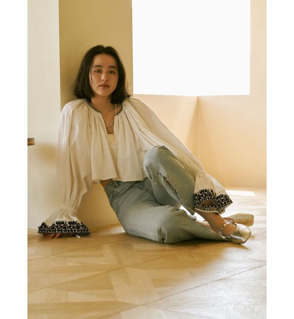 Ungrid「ショートエンブロイダリーブラウス」|シャツ・ブラウス|