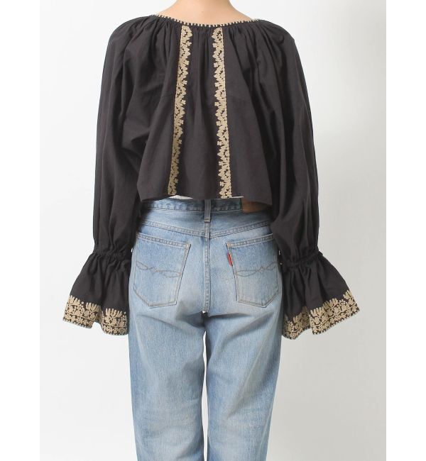 Ungrid「ショートエンブロイダリーブラウス」|シャツ・ブラウス|