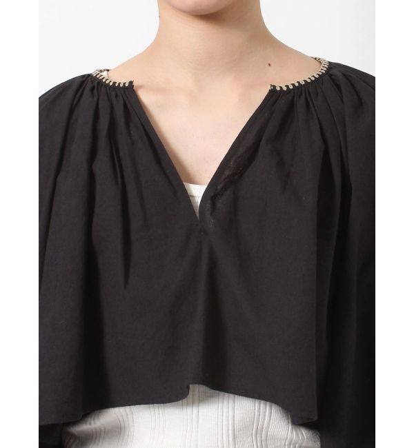 Ungrid「ショートエンブロイダリーブラウス」|シャツ・ブラウス|