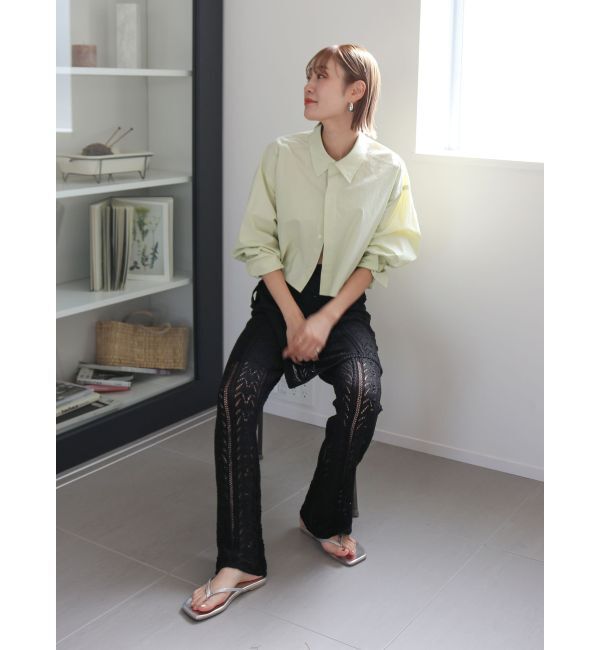 Ungrid「ダブルカフスショートシャツ」|シャツ・ブラウス|