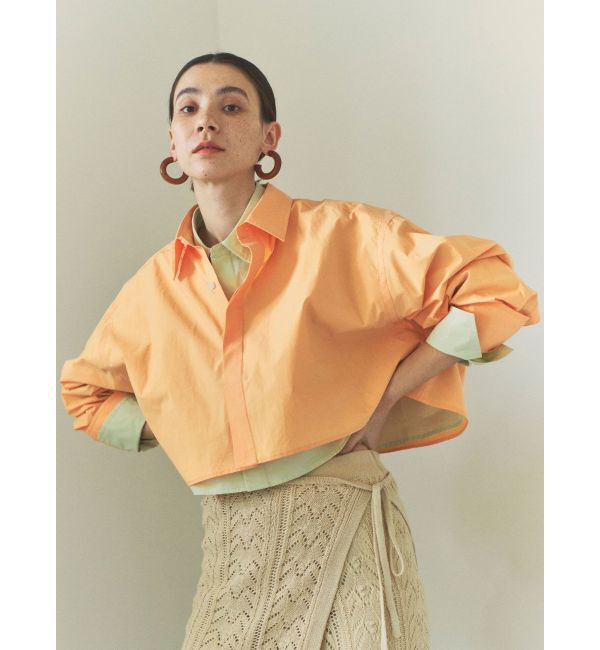 Ungrid「ダブルカフスショートシャツ」|シャツ・ブラウス|オレンジ