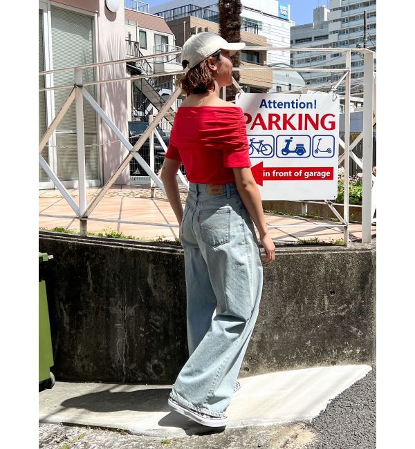 Ungrid「オフショルギャザーTee」|Tシャツ・カットソー|