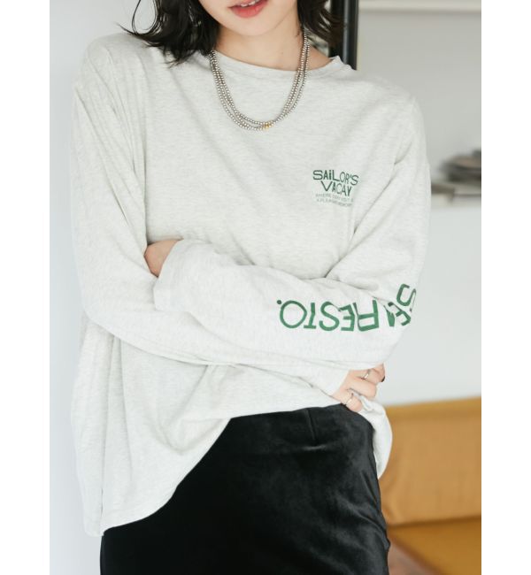 Ungrid「【WEB限定】メッセージロゴロングスリーブTee」|Tシャツ・カットソー|