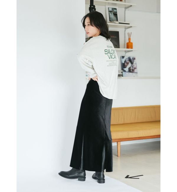 Ungrid「【WEB限定】メッセージロゴロングスリーブTee」|Tシャツ・カットソー|