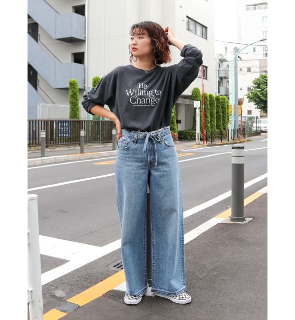 Ungrid「【WEB限定】メッセージロゴロングスリーブTee」|Tシャツ・カットソー|