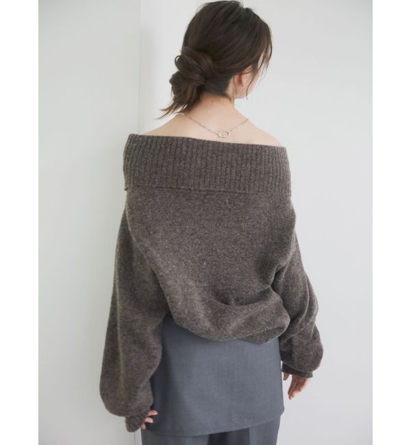 Ungrid「オフショルルーズニット」|ニット・セーター|