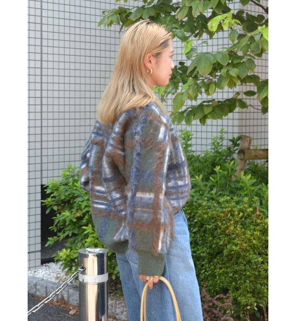 Ungrid「チェックジャカードルーズニット」|ニット・セーター|