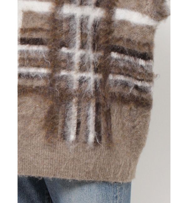 Ungrid「チェックジャカードルーズニット」|ニット・セーター|