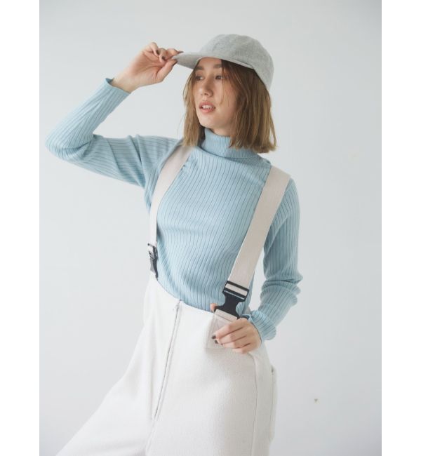 Ungrid「ウォッシャブルタートルニット」|ニット・セーター|ブルー