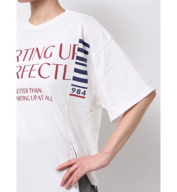 Ungrid「【WEB限定価格】リメイクデザインロゴTee」|Tシャツ・カットソー|