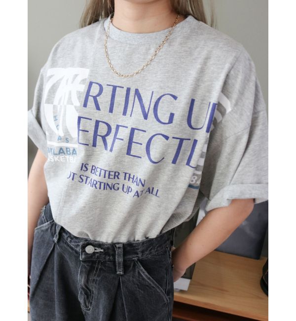 Ungrid「【WEB限定価格】リメイクデザインロゴTee」|Tシャツ・カットソー|