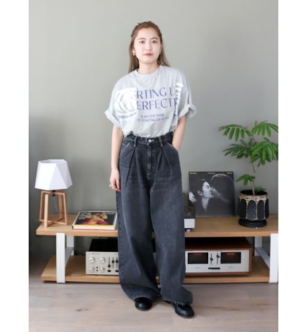 Ungrid「【WEB限定価格】リメイクデザインロゴTee」|Tシャツ・カットソー|