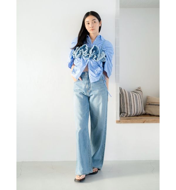 Ungrid「フリルデザインデニムビスチェ」|キャミソール|