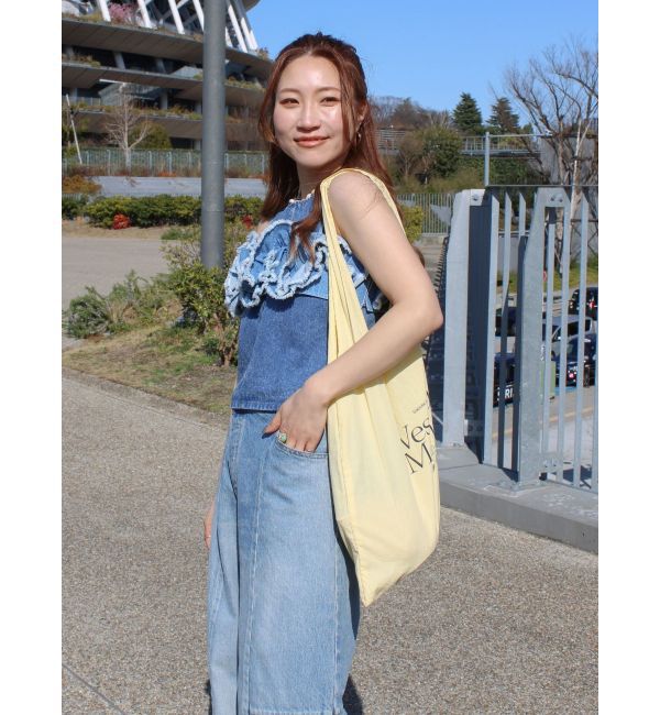 Ungrid「フリルデザインデニムビスチェ」|キャミソール|