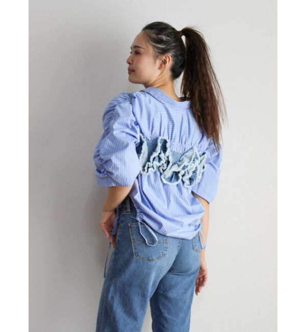 Ungrid「フリルデザインデニムビスチェ」|キャミソール|