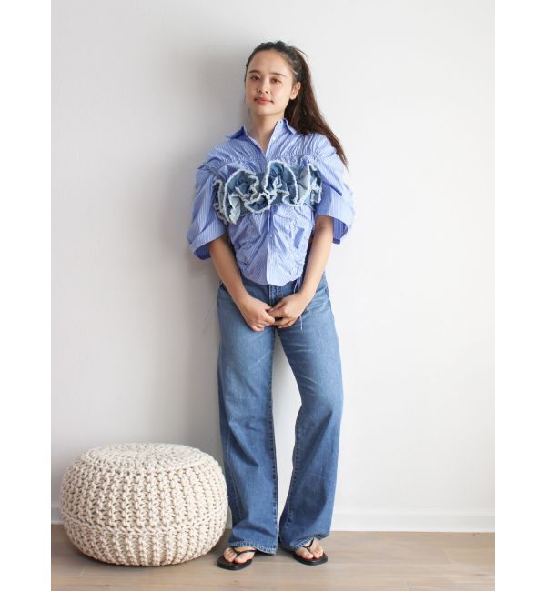 Ungrid「フリルデザインデニムビスチェ」|キャミソール|