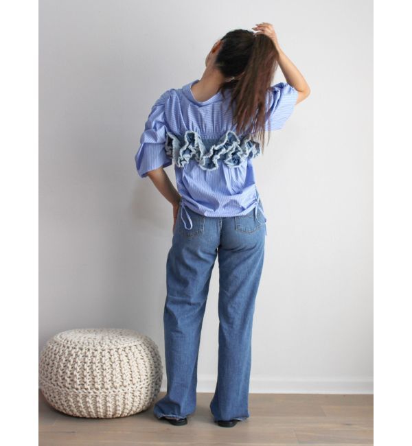 Ungrid「フリルデザインデニムビスチェ」|キャミソール|