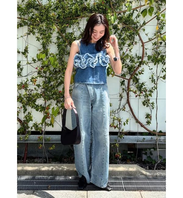 Ungrid「フリルデザインデニムビスチェ」|キャミソール|