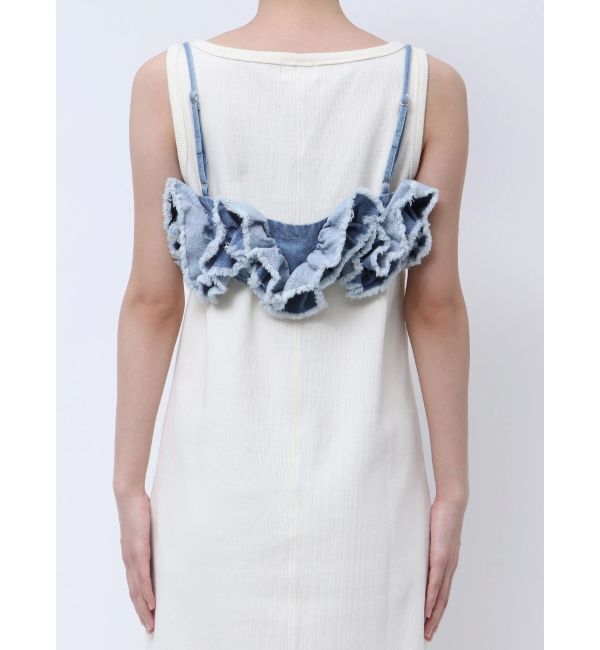 Ungrid「フリルデザインデニムビスチェ」|キャミソール|