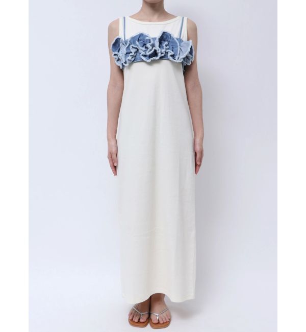 Ungrid「フリルデザインデニムビスチェ」|キャミソール|