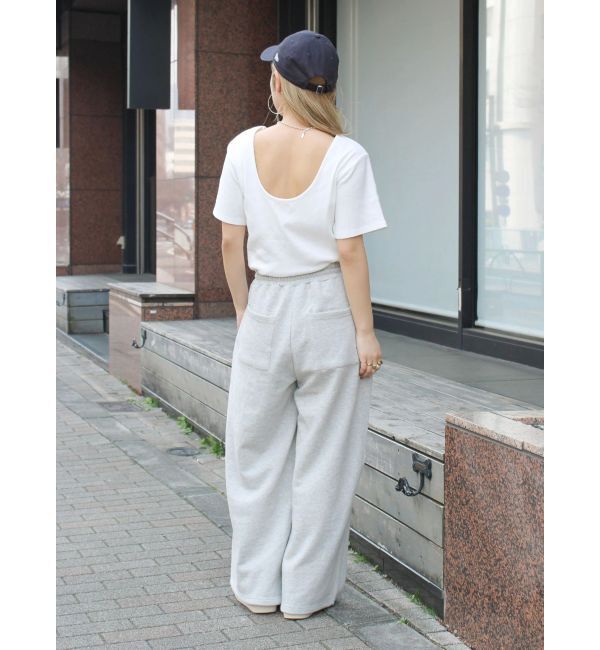 Ungrid「パット付きバックオープンTee」|Tシャツ・カットソー|