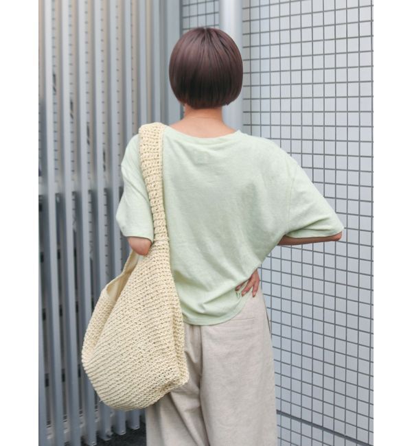 Ungrid「リネン混ボートネックショートTee」|Tシャツ・カットソー|