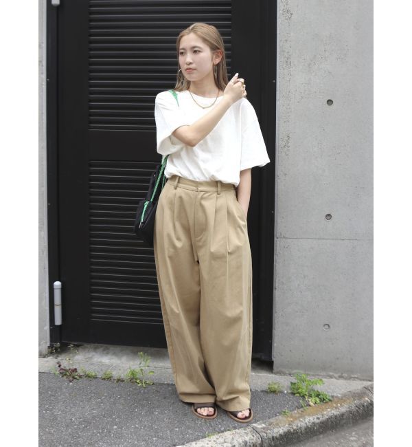 Ungrid「リネン混ボートネックショートTee」|Tシャツ・カットソー|