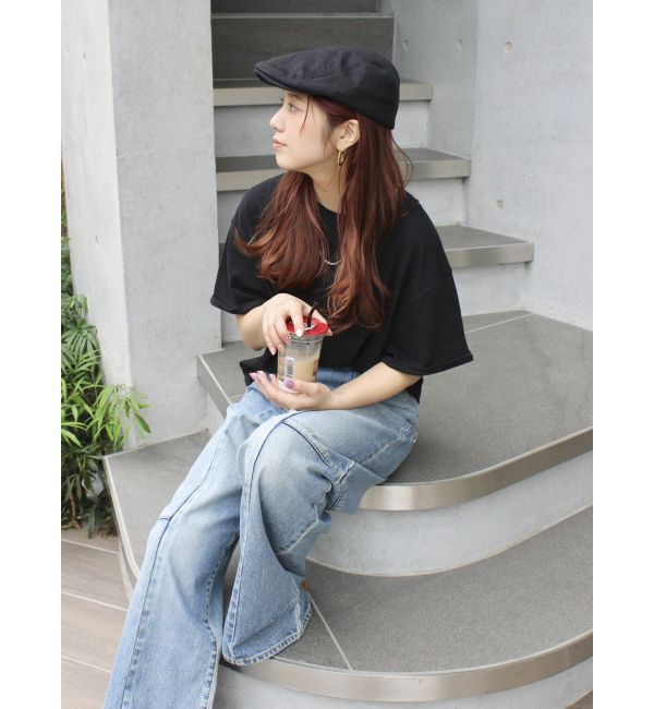 Ungrid「リネン混ボートネックショートTee」|Tシャツ・カットソー|