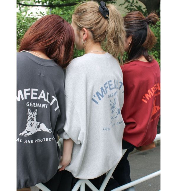 Ungrid「ドッグプリントルーズスウェット」|スウェット・ジャージ|