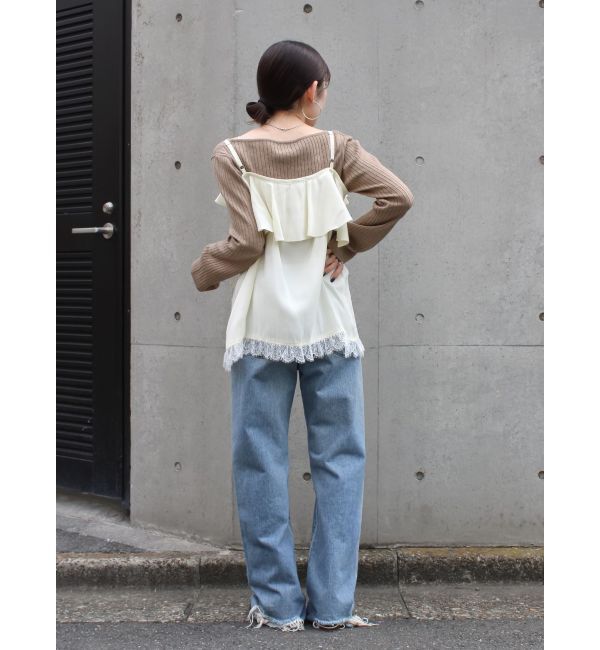 Ungrid「フィブツイルフリルキャミ」|キャミソール|