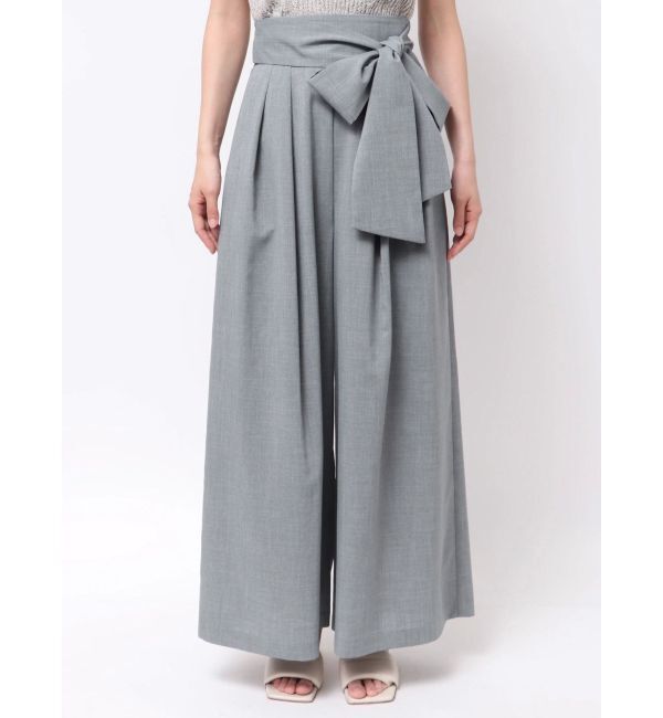 LAGUNAMOON「ウエストリボン2タックワイドパンツ」|その他|