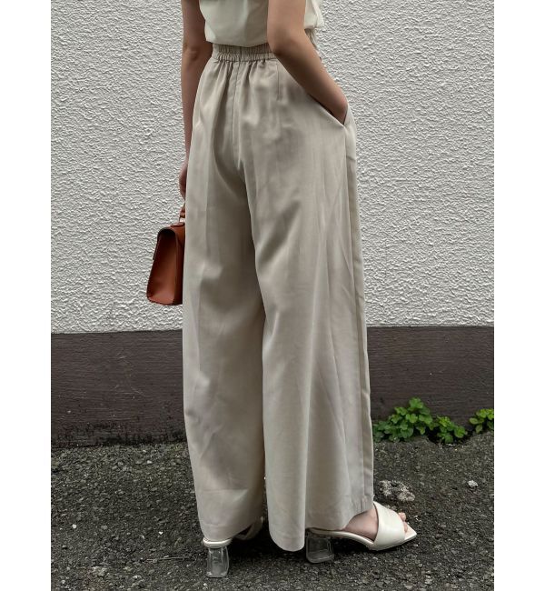 LAGUNAMOON「ウエストリボン2タックワイドパンツ」|その他|