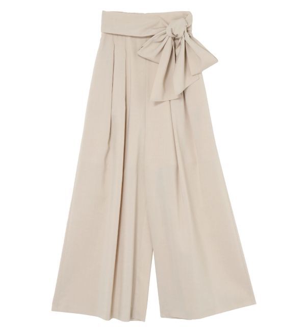 LAGUNAMOON「ウエストリボン2タックワイドパンツ」|その他|