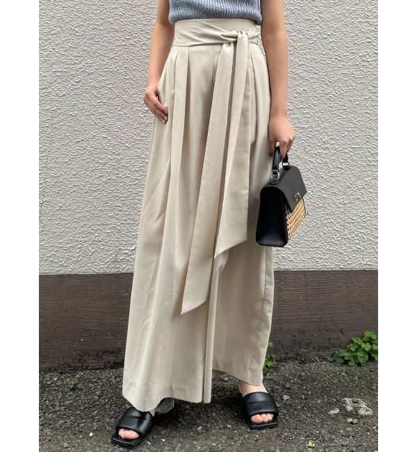 LAGUNAMOON「ウエストリボン2タックワイドパンツ」|その他|