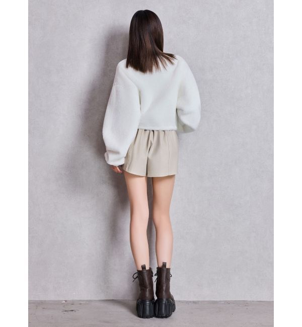 GYDA「フェイクレザーレイヤーショートパンツ」|その他|