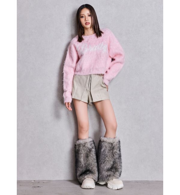 GYDA「フェイクレザーレイヤーショートパンツ」|その他|