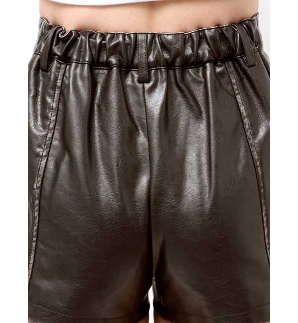 GYDA「フェイクレザーレイヤーショートパンツ」|その他|