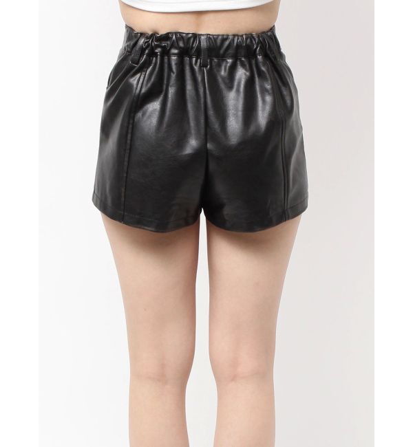 GYDA「フェイクレザーレイヤーショートパンツ」|その他|