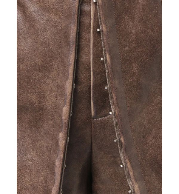 GYDA「フェイクレザーレイヤーショートパンツ」|その他|