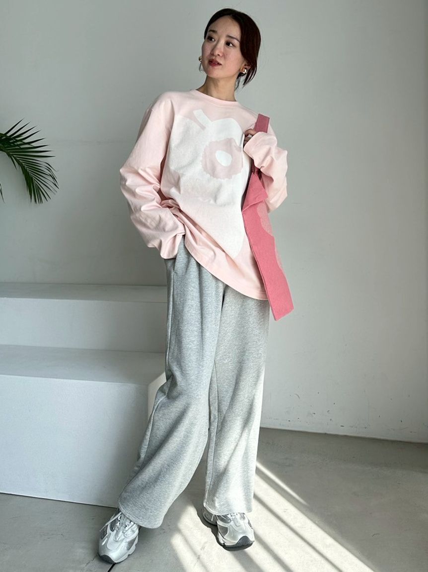 emmi「【emmi|Marimekko】Kioski Biitti Unikko Placement Jersey Top」|Tシャツ・カットソー|