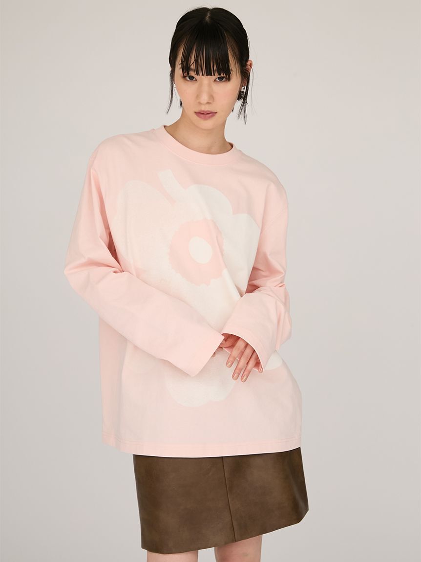 emmi「【emmi|Marimekko】Kioski Biitti Unikko Placement Jersey Top」|Tシャツ・カットソー|